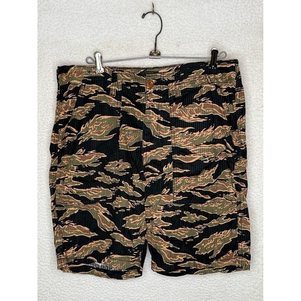 Lucky Brand Men's Camo Corduroy‎ Lightweight Shorts Sz 31 Type L-54C Utility EUC